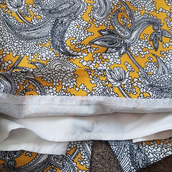 Yellow, White & Black Print Pencil Skirt - Picture 7 of 11